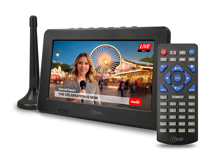Televisor 7 pulgadas señal digital batería recargable