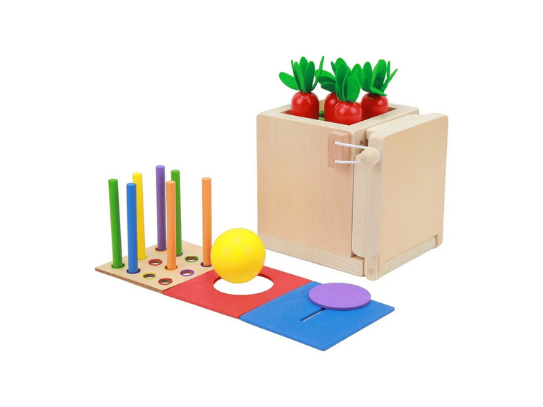 Juguete Madera Cubo Didáctico Infantil Multicolor