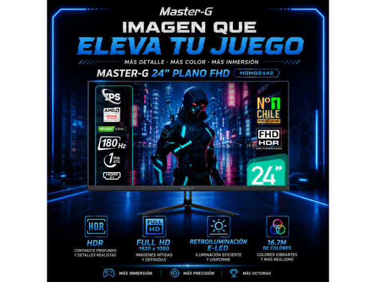 Monitor Gamer 24 FHD IPS HDR 180Hz 1Ms Master-G