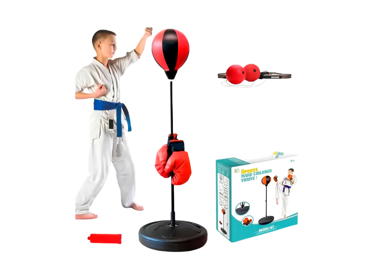 Set de Boxeo Infantil con Soporte Ajustable y Guantes