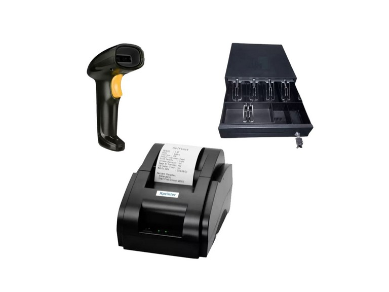 Gaveta Dinero + Impresora 58MM USB + Lector Código Barra Importclick