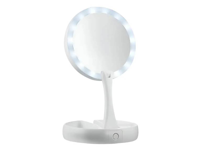 Espejo con Luz LED para Maquillaje Plega