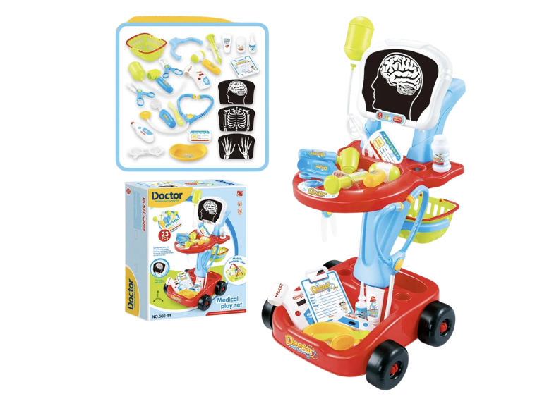 Kit Médico Infantil con 23 Piezas y Panel de Rayos X