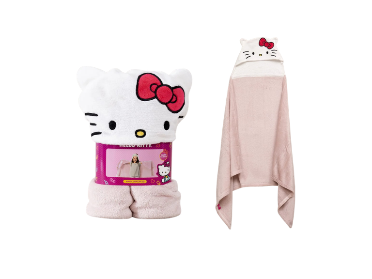 Manta con Capucha 3D Hello Kitty Ultra Suave