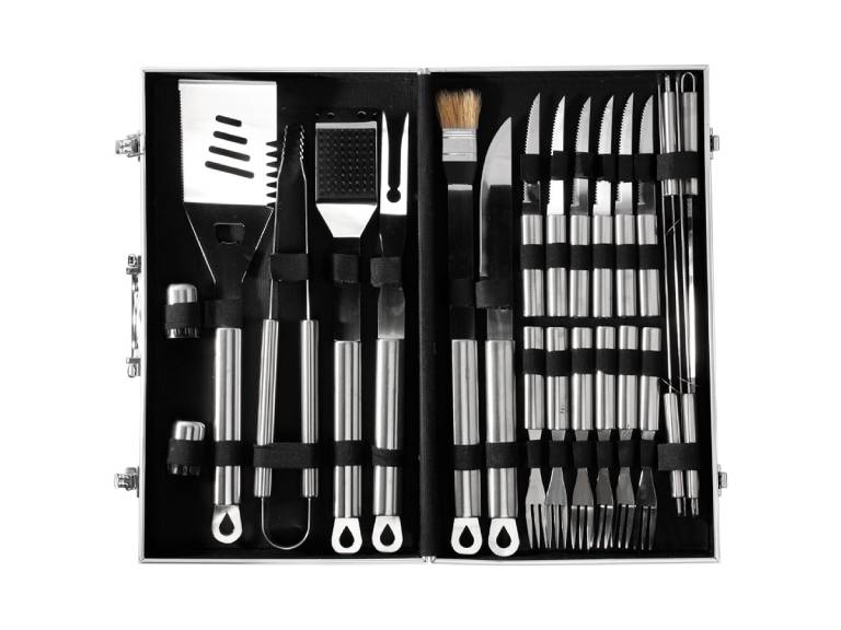 Deluxe BBQ Set Metálico de 24 piezas