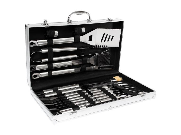 Deluxe BBQ Set Metálico de 24 piezas
