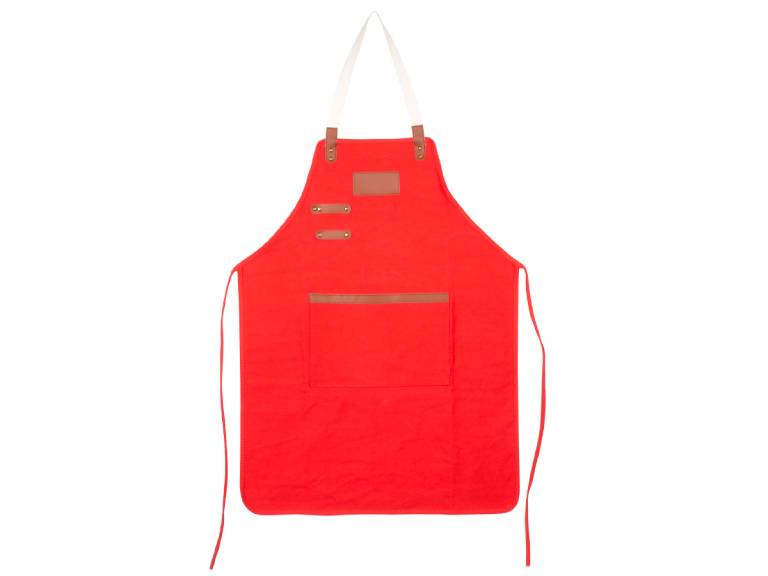 Pechera Asador Canvas Algodón 10 onzas Rojo
