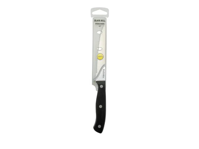 Set de 4 Cuchillos Steak Knives Black Bull Acero Inoxidable con Filo Dentado