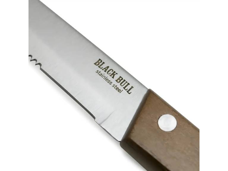 Set de 4 Cuchillos Steak Black Bull Acero Inoxidable