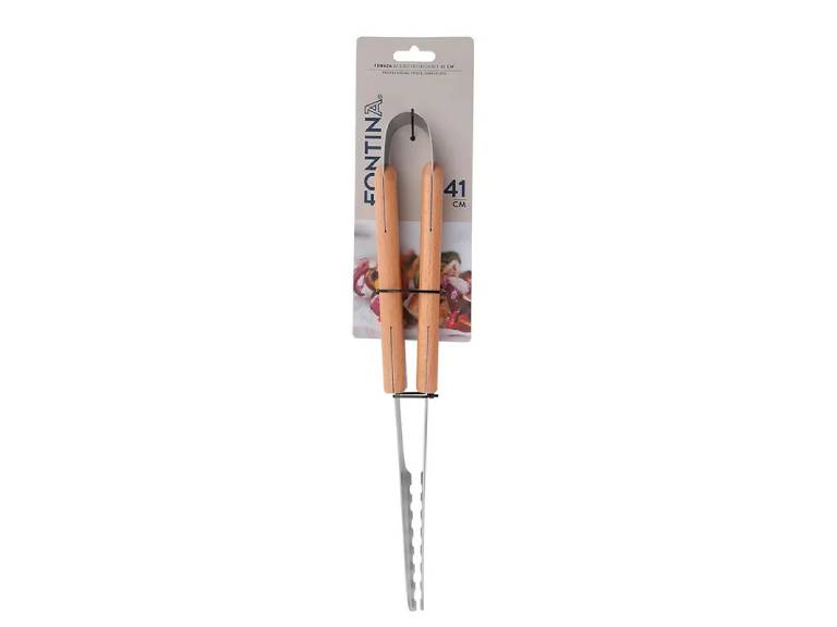 Tenazas Parrillera Acero Inoxidable 41cm