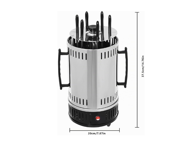 Asador de Brochetas Eléctrico Automático de Acero Inoxidable
