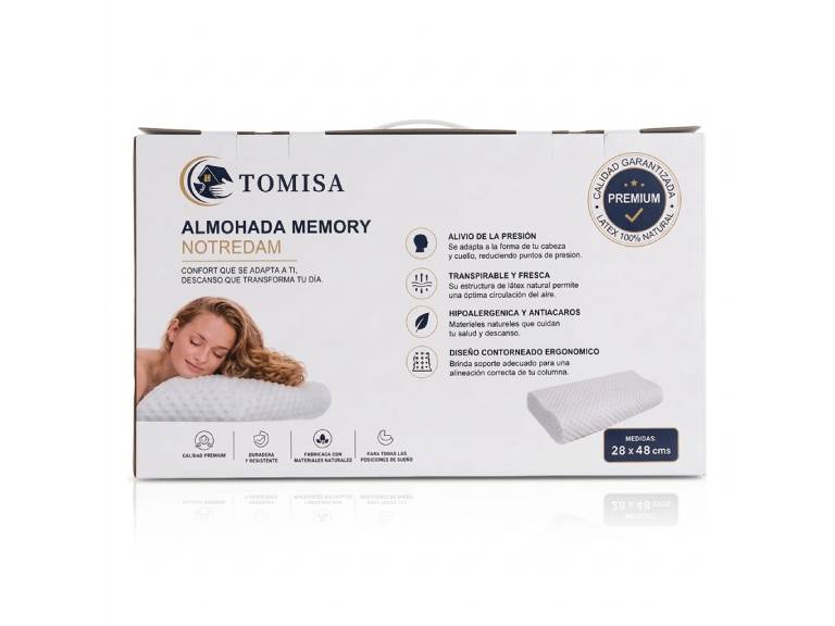 Almohada Memory Ergonómica Notredam Tomisa 28×48 cm