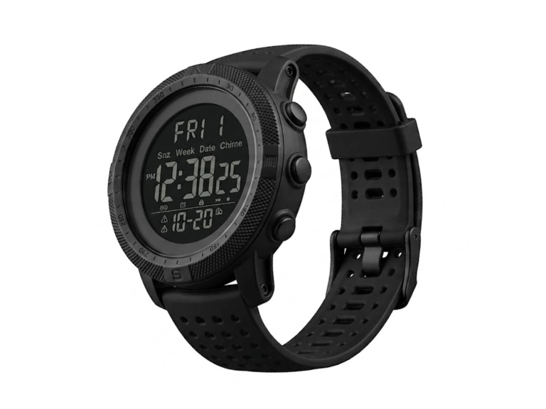 Reloj digital deportivo resistente al agua Negro