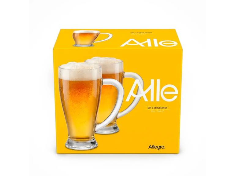 Set 2 Cerveceros Bavaria 600 cc. Allegra