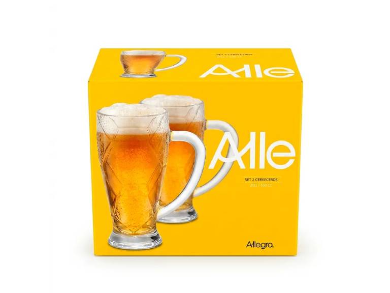 Set 2 Cerveceros Ziel 600 cc. Allegra