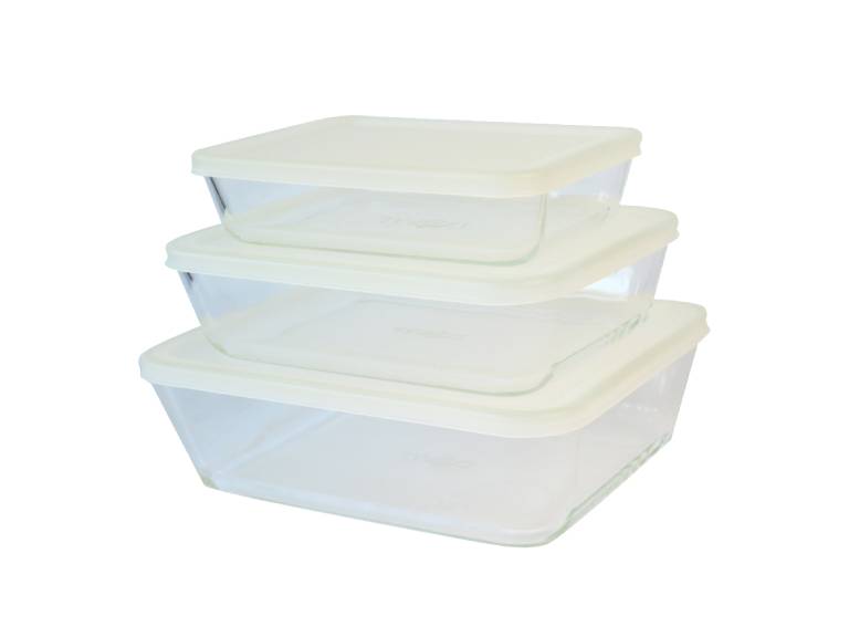 Set 3 Contenedores de vidrio Brisk 700+1400+2600 ml