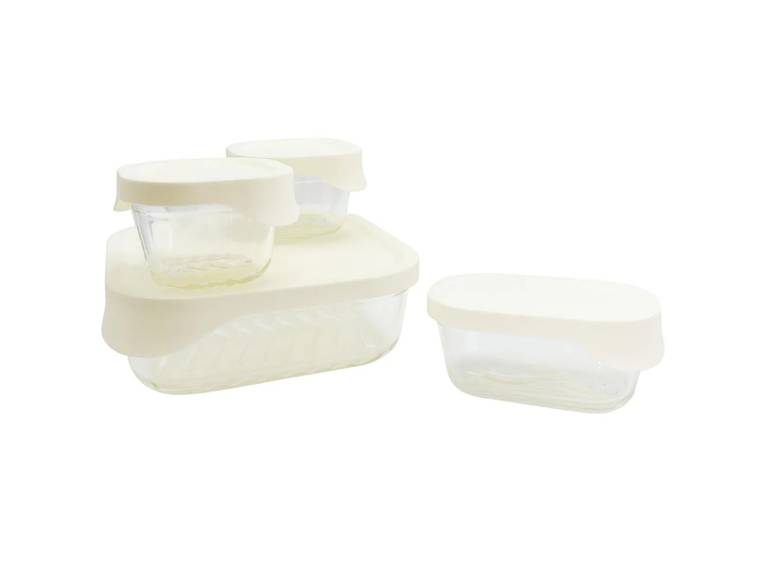 Set 4 Contenedores de Vidrio Glass Tray 220+220+370+1320 ml