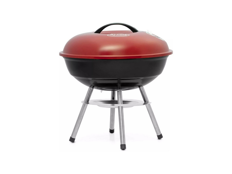 Parrilla asado carbón redonda 36cm roja