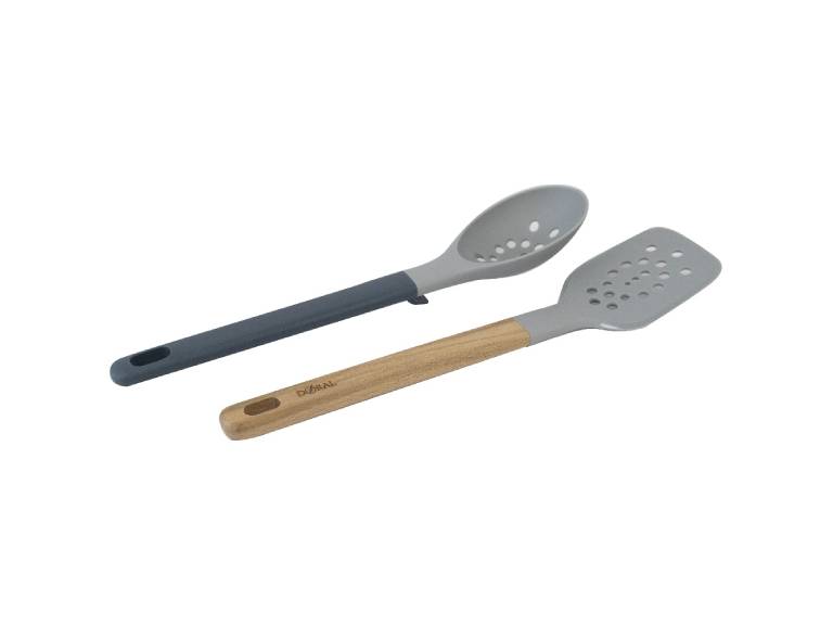 Set Espumaderos de Cocina 2 Piezas Cuchara + Espátula Azul