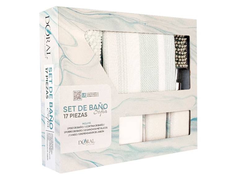 Set de Baño Sofía 17 Piezas Menta
