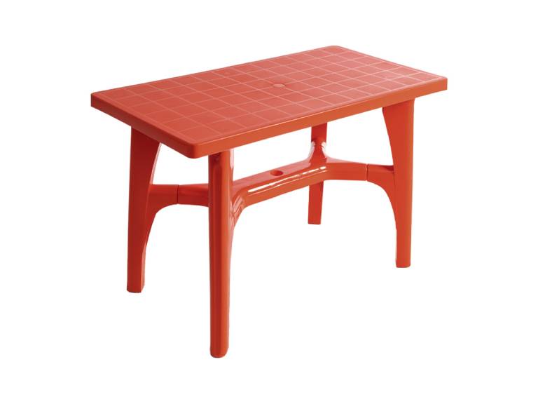 Mesa Plástica Rectangular Roja