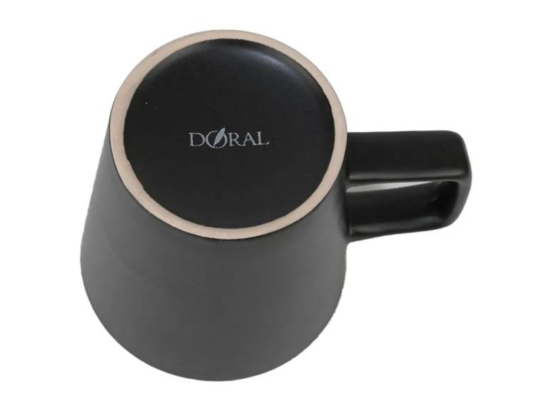 Set 4 Piezas Mugs Porto Cervo Cerámica Doral 350 ml Negro