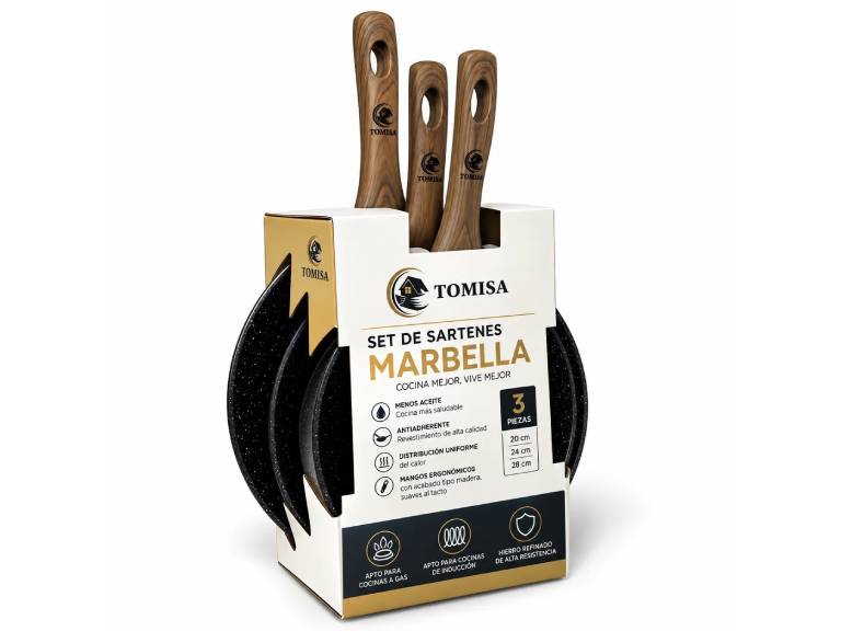 Set de Sartenes Tomisa Marbella 3 Piezas